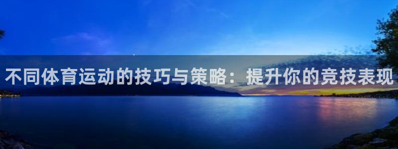 3377体育官网下载平台注册：不同体育运动的技巧与策