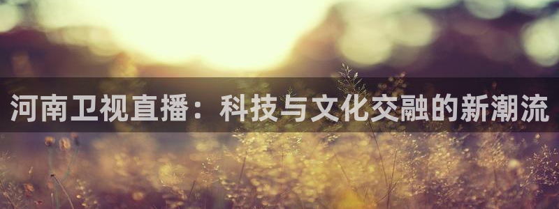 说球帝app官网：河南卫视直播：科技与文化交融的新潮流